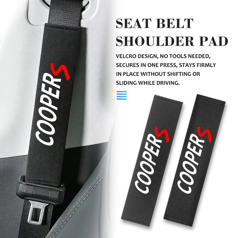 รถ Anti-Slip เข็มขัดนิรภัย Padding สําหรับขับรถสําหรับ MINI COOPER S JCW F55 F56 F60 R55 R56 R60 ทํา