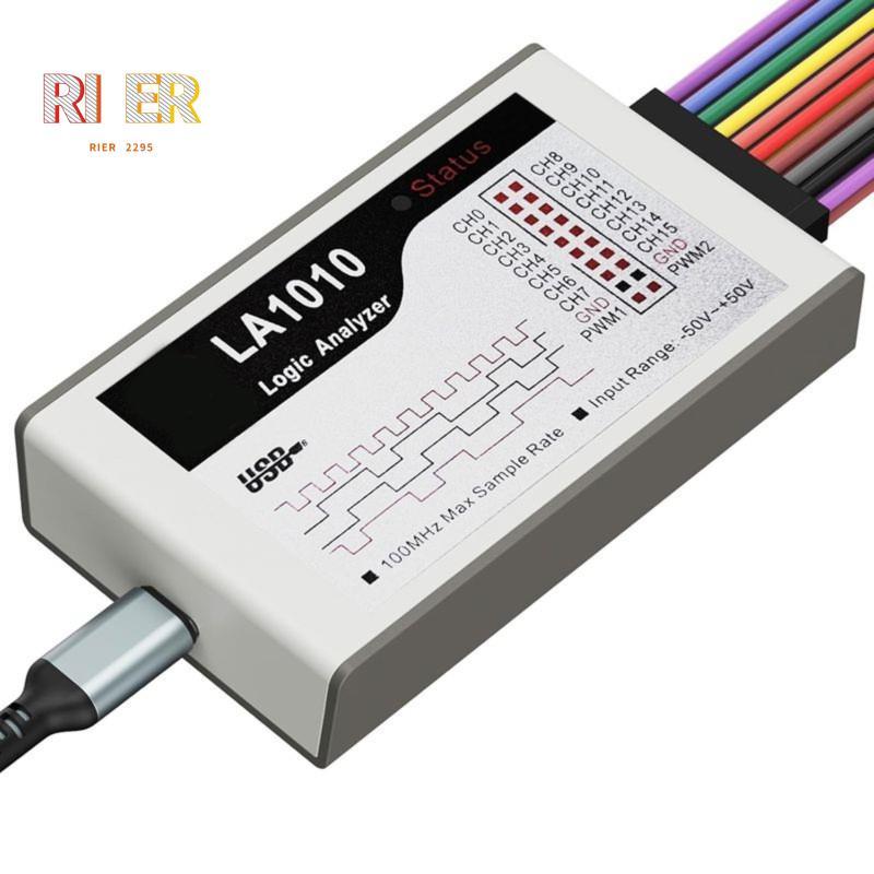 LA1010 USB Logic Analyzer LA1010 Logic Analyzer 16 ช่องอินพุต 100MHz เครื่องมือมือถือ MCU,ARM,FPGA D