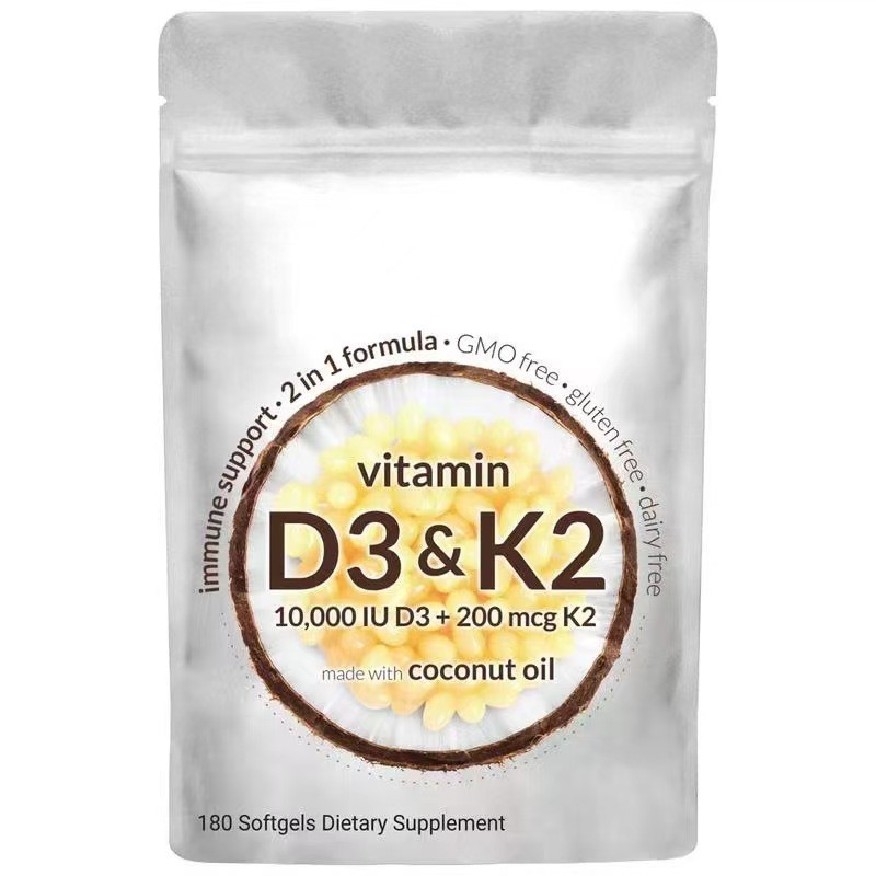 TK วิตามินขายดี D3+K2Vitamin D3 K2 แคปซูล 180 แคปซูล AL9+280/0725021
