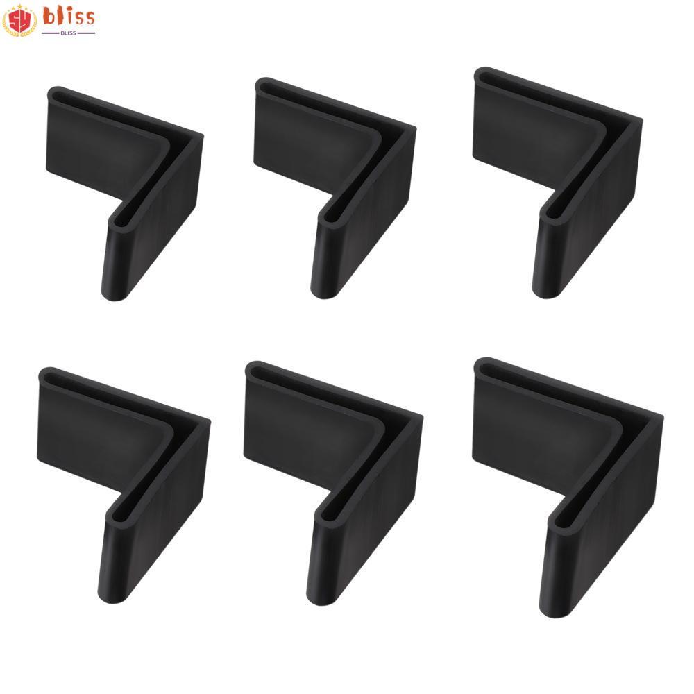 BLLISS 4PCS Foot Pad Slotted Angle Bar L ประเภทใช้สําหรับสามเหลี่ยมเหล็กชั้นวางฐานยาง