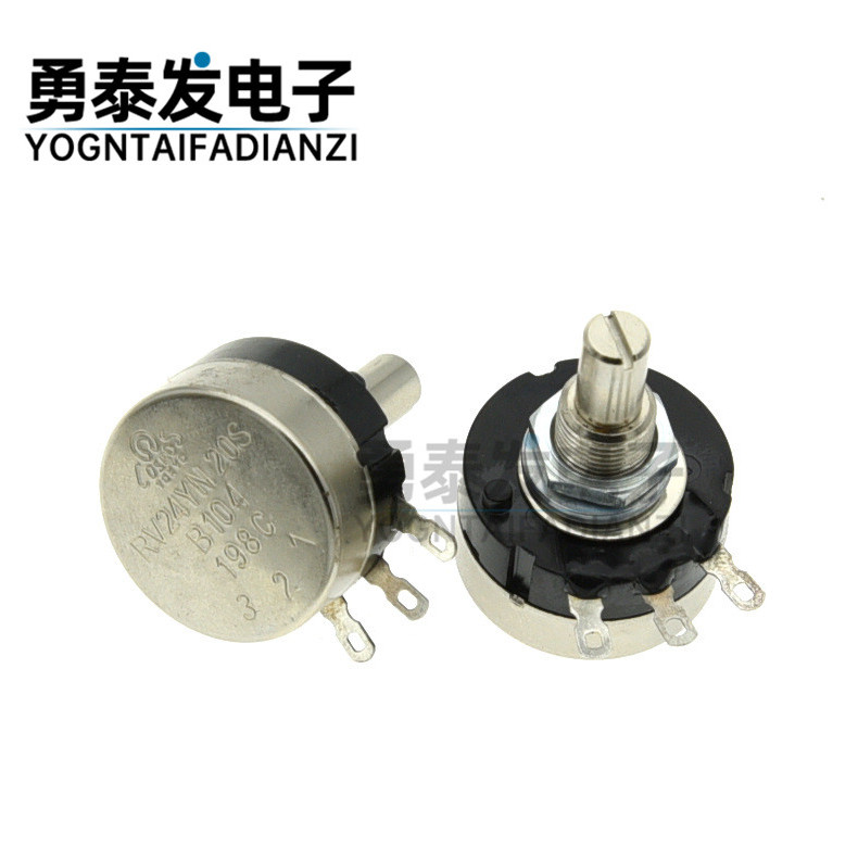 RV24YN20S แหวนเดี่ยวฟิล์มคาร์บอน Potentiometer B102/B202/B502/B103/B203/B104 1K 10K