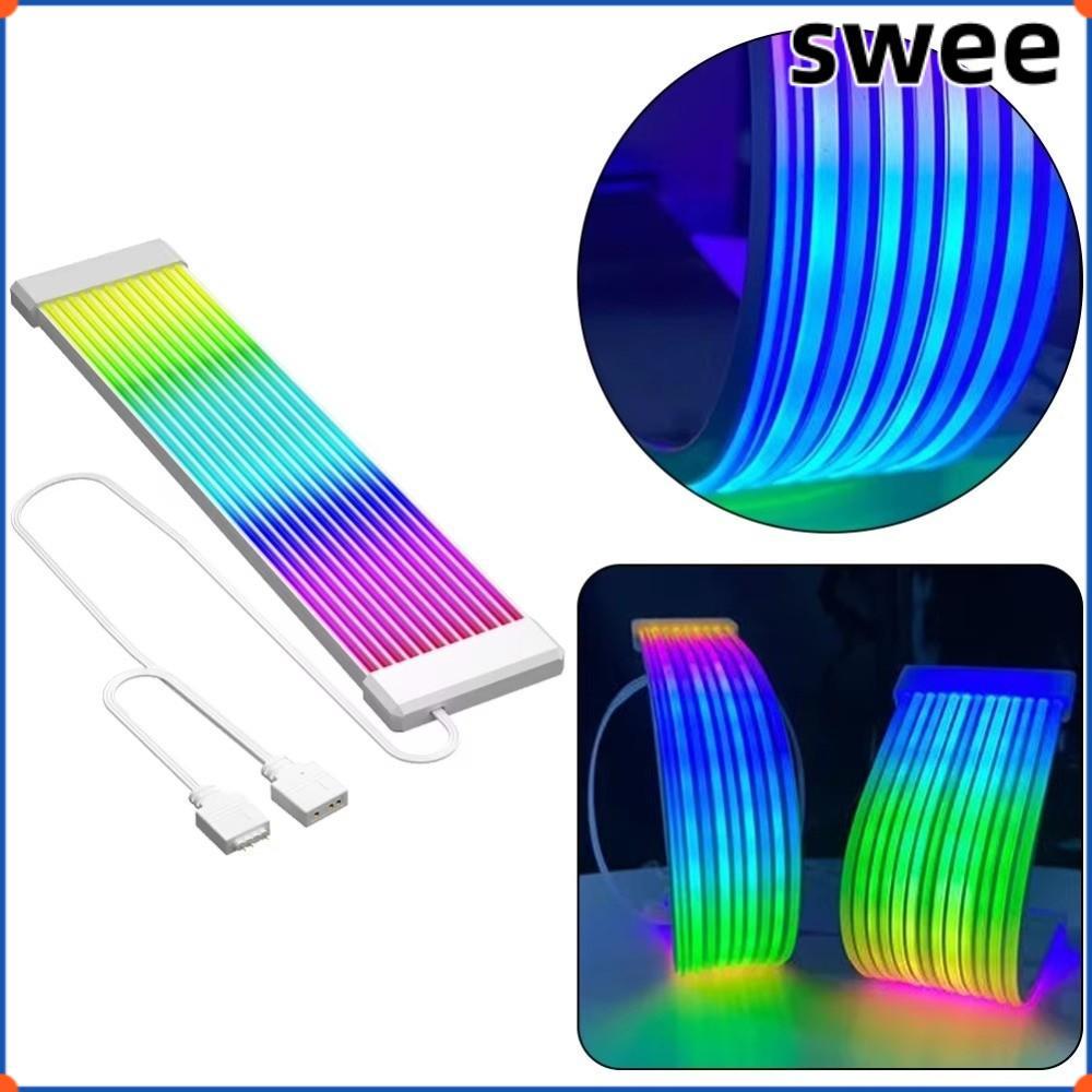 SWEE ไฟ LED Strip, DIY 8PIN 24PIN PC Light Strip, ยืดหยุ่นสายต่อ ARGB Light Bar