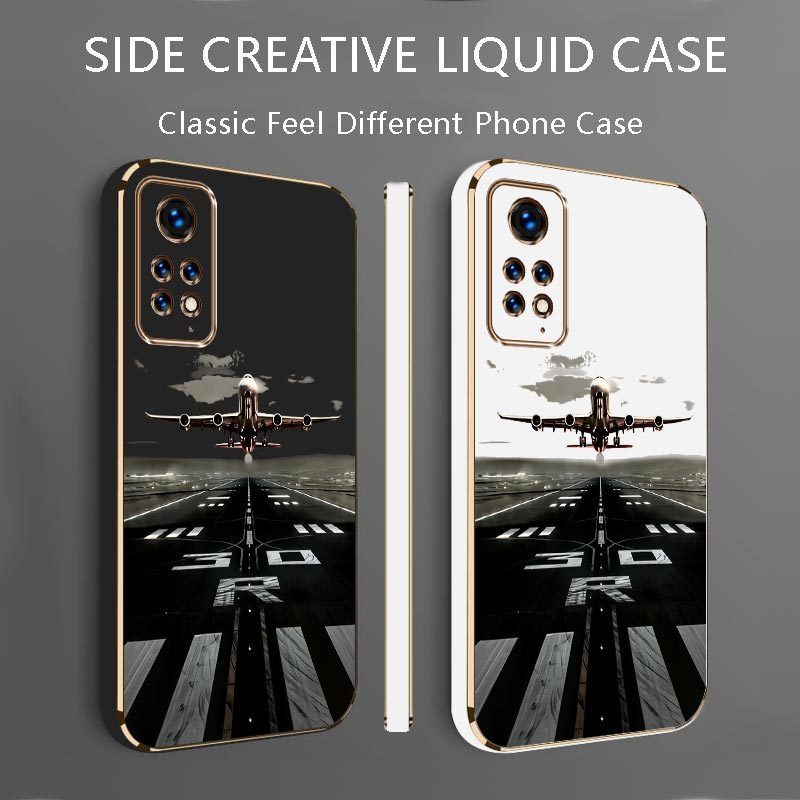 2 ชิ้น ( Airport runway เคสโทรศัพท์ + Lanyard) เคสโทรศัพท์สําหรับ Redmi Note 11 Pro + 5G/Note 11 SE 
