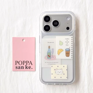 🔥POPPA 🔥เคสเหมือนเปลือกลิ้นจี่ ดาว ดวงอาทิตย์ ดวงจันท สําหรับ IPhone16 15 14 13 7 8plus Pro Promax XR XS เลือกได้ห้าสี
