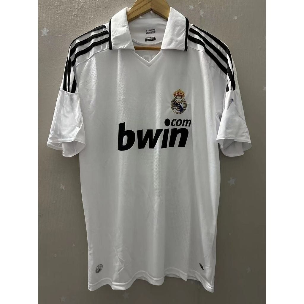 2008-09 Real Madrid Home Retro Jersey - เสื้อยืดแบบกําหนดเอง (Van Nistelrooy, Robben, Raul, Sergio R