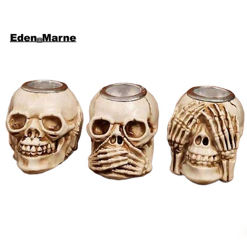 [Eden_Marner]Candle Holder Skull Candle Holder Halloween Table Centerpieces
