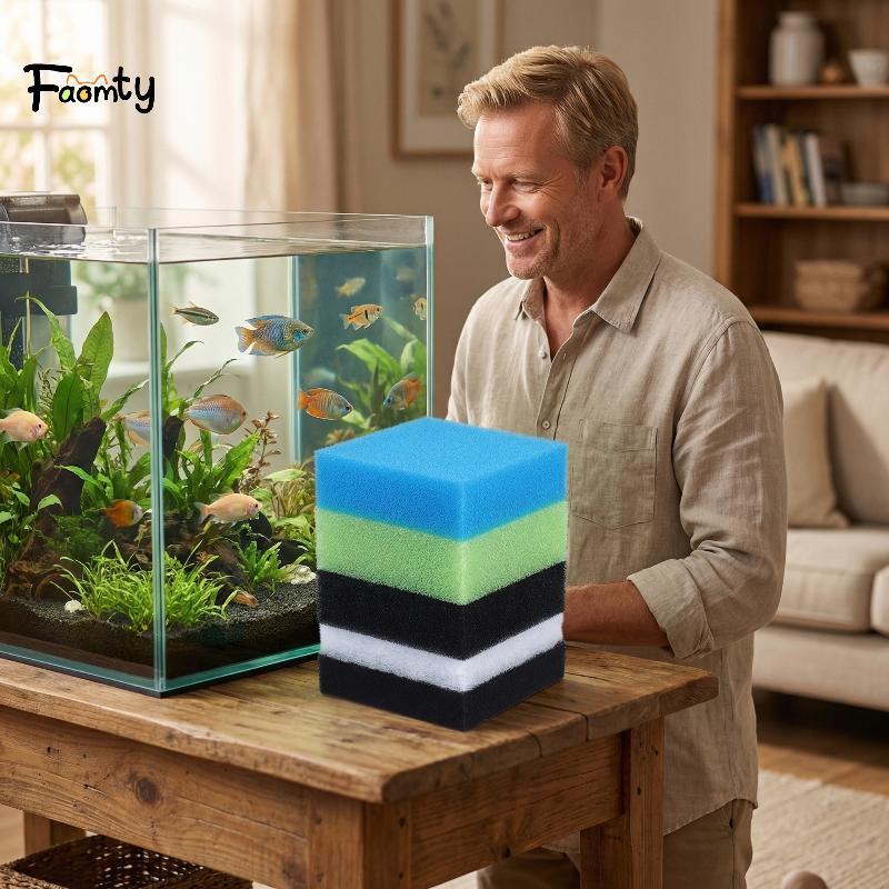[Famty] Juwel Bioflowpatible Aquarium Filter Cotton 5 ชิ้นชุดคุณภาพพรีเมี่ยมสําหรับ Perfect Home Fis