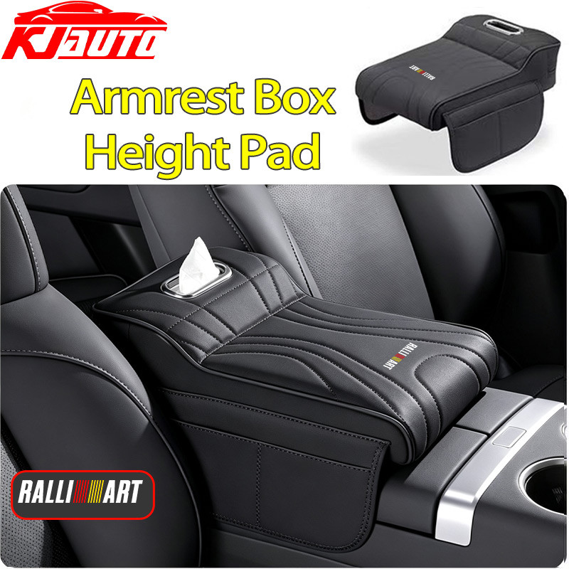 Mitsubishi RalliArt หน่วยความจําโฟมที่เท้าแขนความสูง Pad Scratch ทนคอนโซลกลางพร้อมจัดเก็บสําหรับ Des