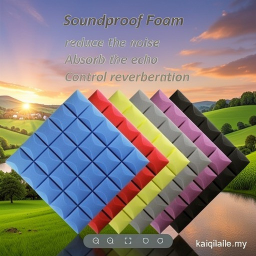 50x50x5 ซม.โฟมติดผนังตกแต่งบ้านอะคูสติกกันเสียงเสียงหยุดการดูดซึมกันเสียงโฟมสําหรับ KTV เสียงห้องสตู