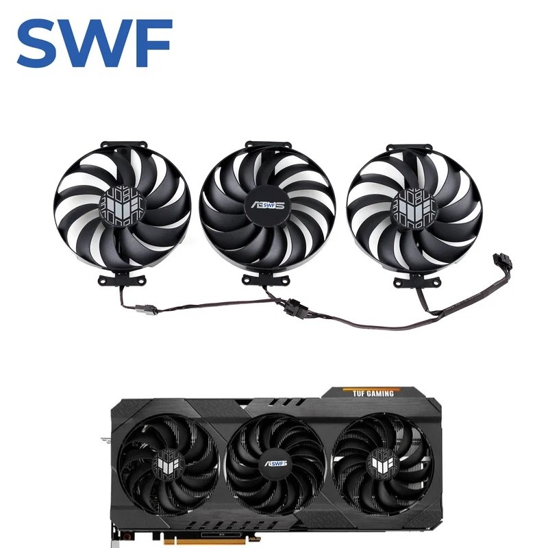 *95MM CF1010U12D พัดลมระบายความร้อนสําหรับ ASUS Radeon RX 6950 6900 6800 6700 XT TUF OC GAMING กราฟิ