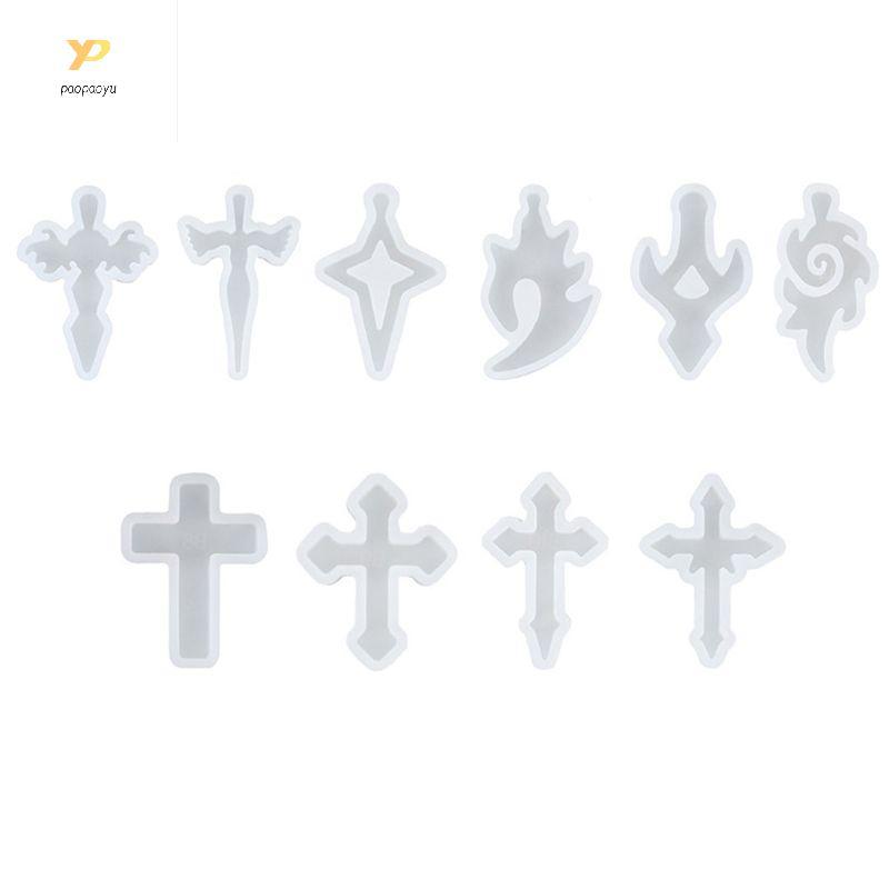PPY จี้สําหรับ Cross Epoxy เรซิ่นสร้อยคอต่างหู Charm เครื่องประดับทํา