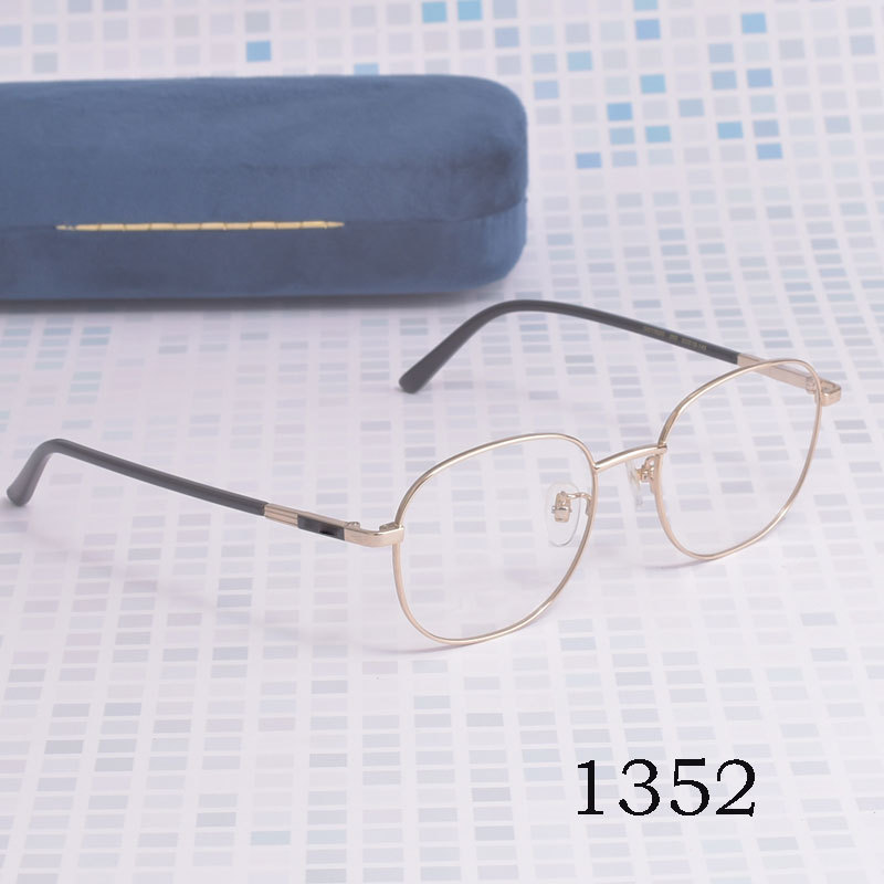 กู #Glasses กรอบ GG1352 แว่นตาโลหะอัลลอยด์รูปไข่สามารถติดตั้งเลนส์สายตาสั้น
