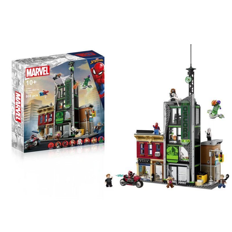 เข้ากันได้กับ Marvel Series 76324 Spider-Man Wars การศึกษาประกอบ diy Building Block ของเล่นของขวัญ