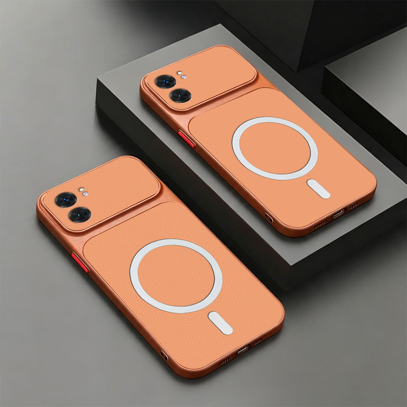 สําหรับ OPPO a6x A6 PRO 4g A6t a6S A6c PRO A6 5g เคสโทรศัพท์ Softcase ซิลิโคนกันกระแทกใหม่ออกแบบความงามแม่เหล็กน่ารักสีส้มสําหรับชาย KNBS11