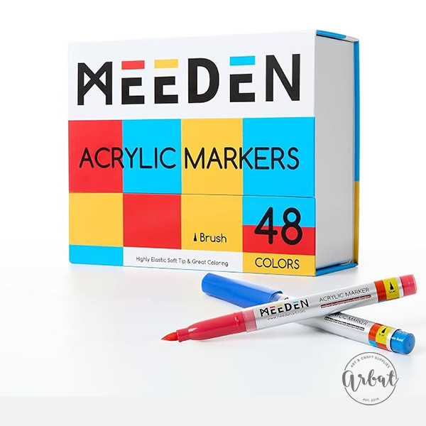 [ARBAT] กล่อง 48 สี ปากกามาร์กเกอร์อะคริลิค Meeden