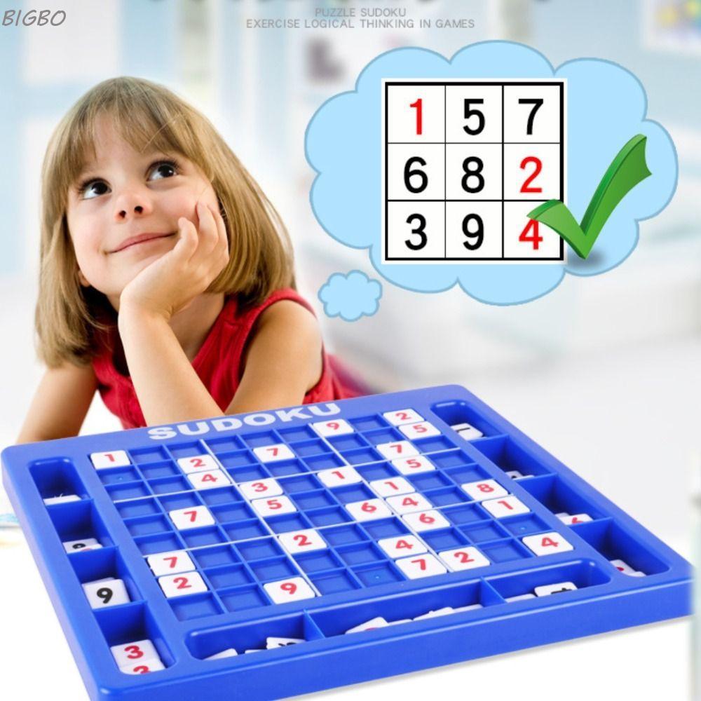 BIGBO 1 ชุด Sudoku Crosswords ของเล่น, เก้าตาราง Early Education Sudoku ปริศนาของเล่นคณิตศาสตร์หมากฮ