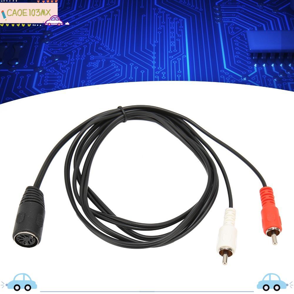 สายอะแดปเตอร์เสียง ICAOE103,ปลั๊กและเล่นแบบยืดหยุ่น DIN 7 Pin Female to Dual RCA Male Cable, Profess