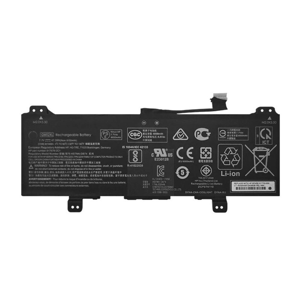 ต้นฉบับเหมาะสําหรับ HP HP GM02XL HSTNN-DB7X HSTNN-UB7M 917725-855 แบตเตอรี่