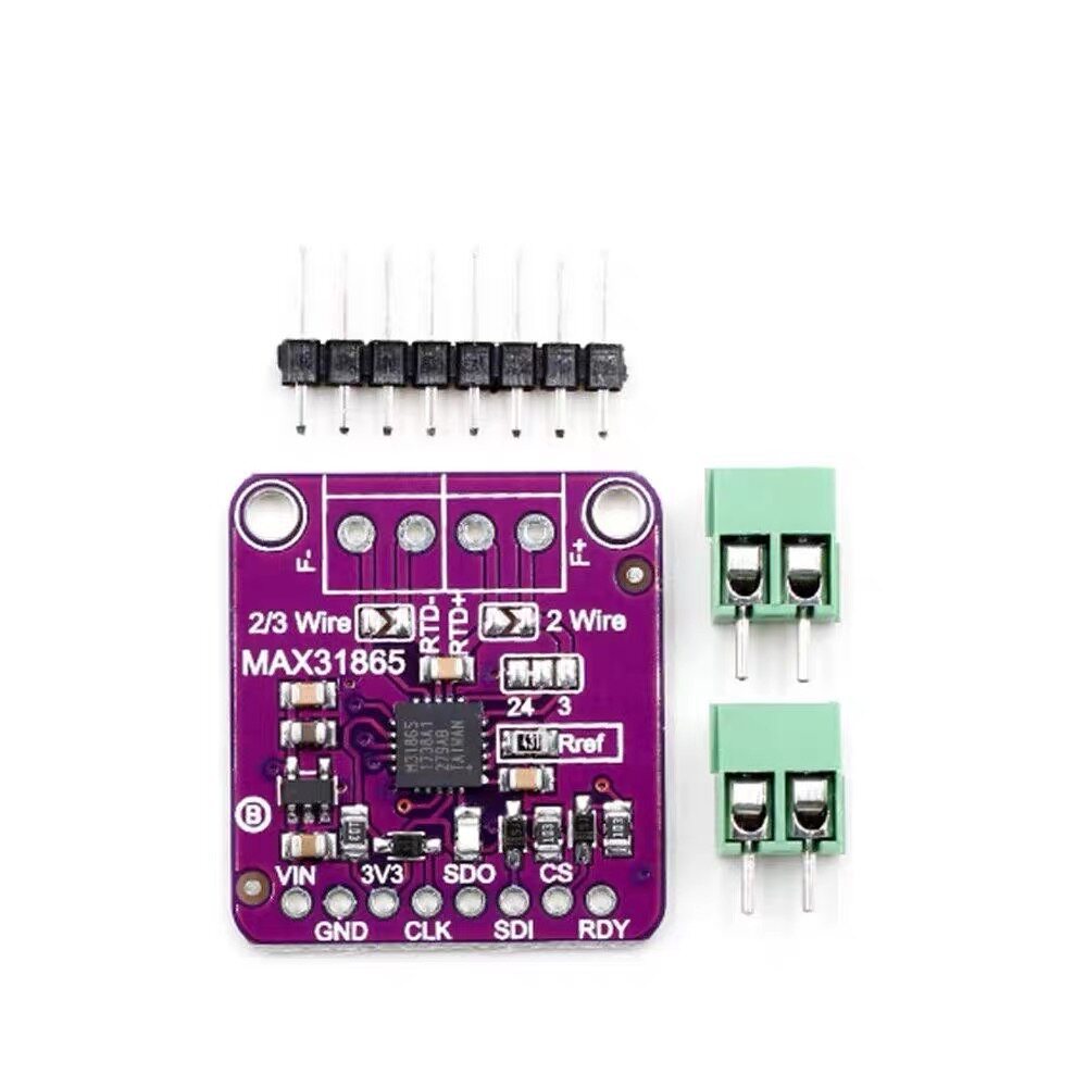 MAX31865 โมดูลเครื่องตรวจจับอุณหภูมิความต้านทานแพลทินัม RTD Sensor/PT100-PT1000
