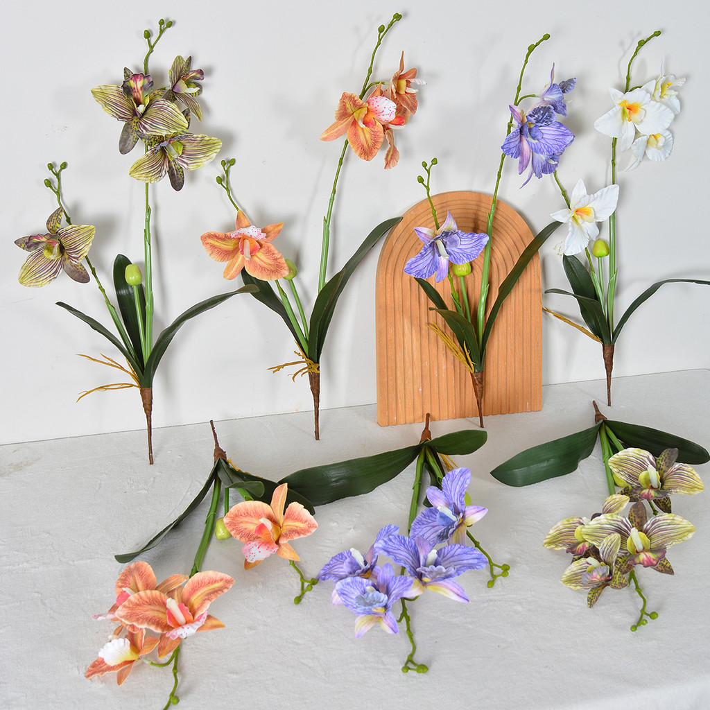 ฟิล์ม 3D Carterland จําลองดอกไม้งานแต่งงานหน้าแรกดอกไม้ Handmade ดอกไม้ตกแต่ง Orchids High-End Orchi