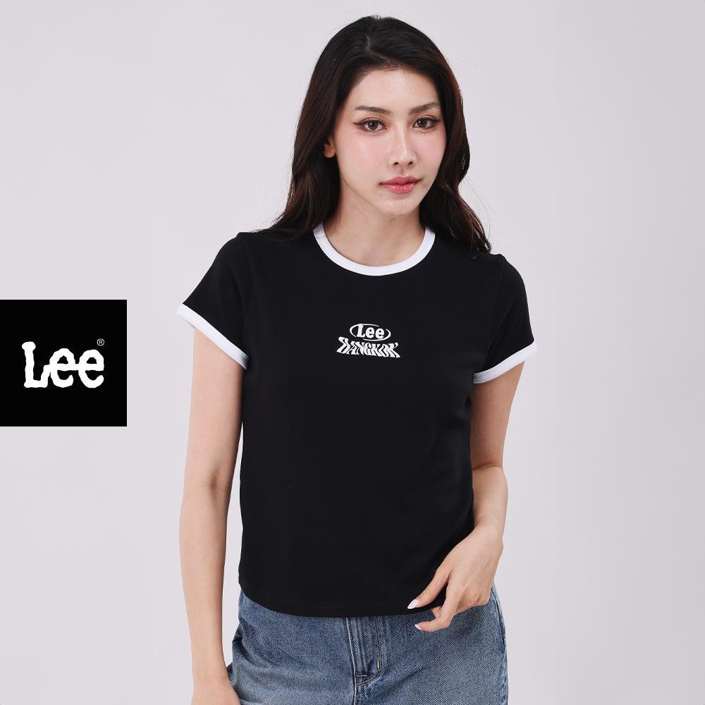 LEE เสื้อยืดแขนสั้นผู้หญิง คอลเลคชั่น Lee Bangkok รุ่น LE S426WTSSN35 สีดำ