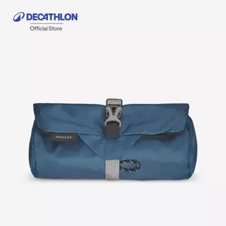 Decathlon Ultra Light And Compact Toiletry Bag กระเป๋าใส่อุปกรณ์อาบน้ำแบบพับได้น้ำหนักเบาเป็นพิเศษสำหรับเทรคกิ้ง - Blue