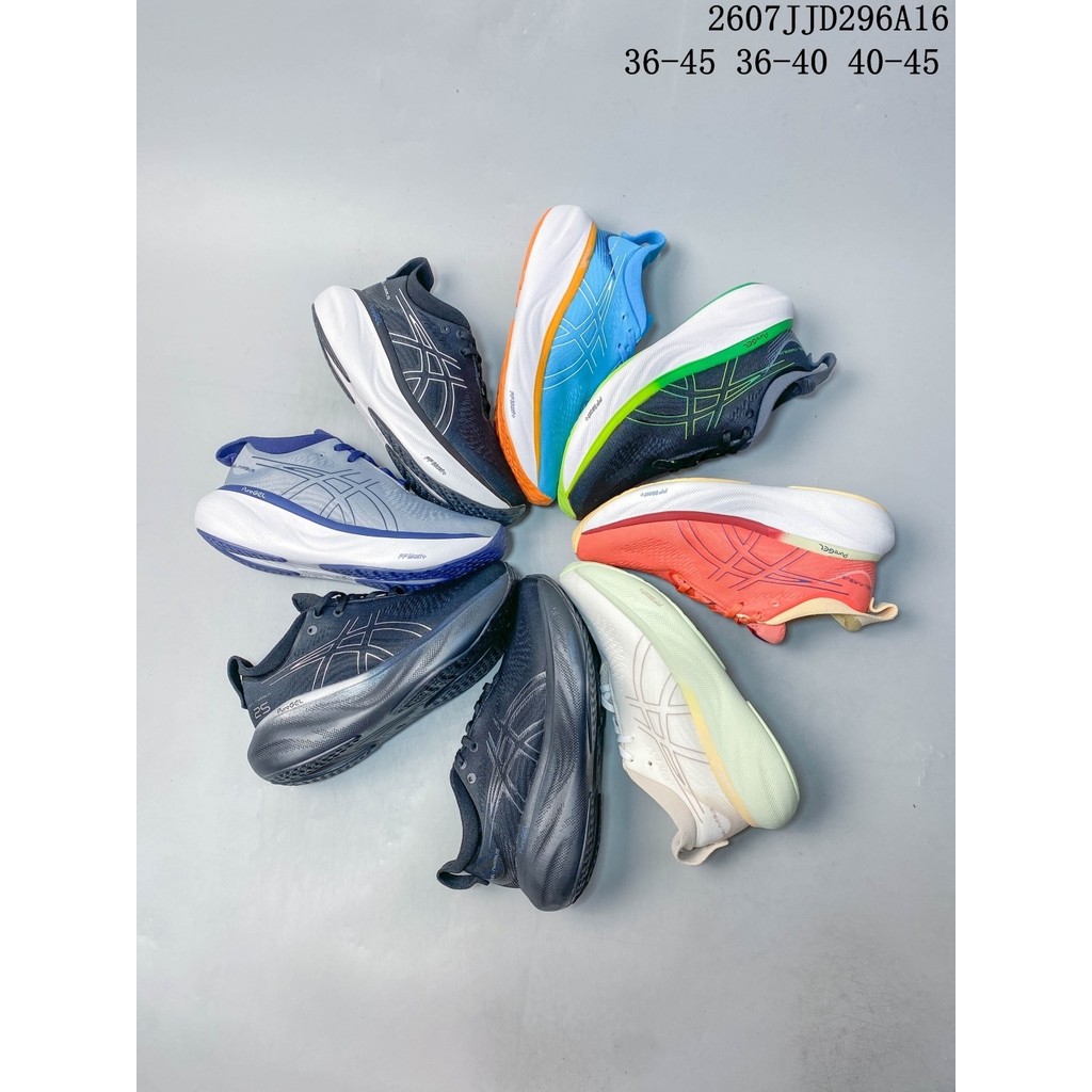 Asics GEL-Nimbus 25 Marathon Cushioning รองเท้าวิ่งผู้หญิงน้ําหนักเบา Breathable Professional Long R