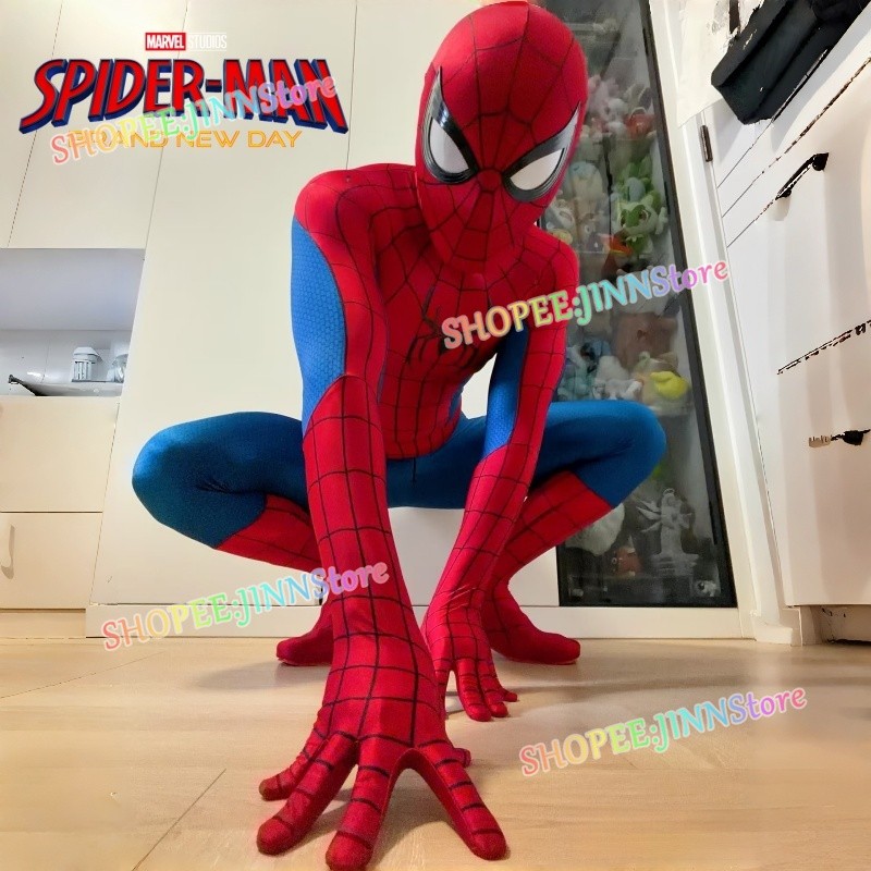 -JIN-Spider-Man 4 Full Zentai ชุดหลายสไตล์คอสเพลย์ Spiderman Jumpsuit เครื่องแต่งกาย Carnival & ฮาโลวีนชุด