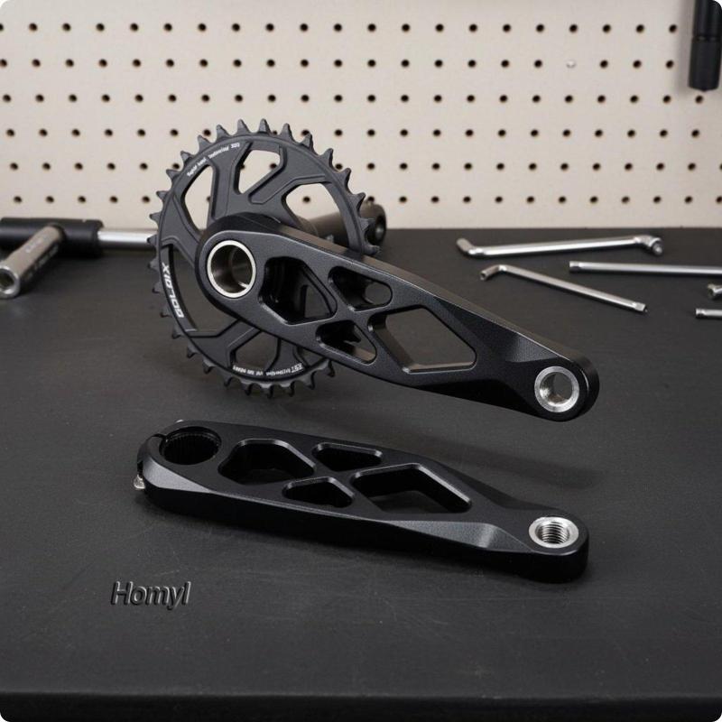 [Homyl] Integrated Cycle Crank Hollow Bike Part Gravel Bike Accessories for Biking Trails