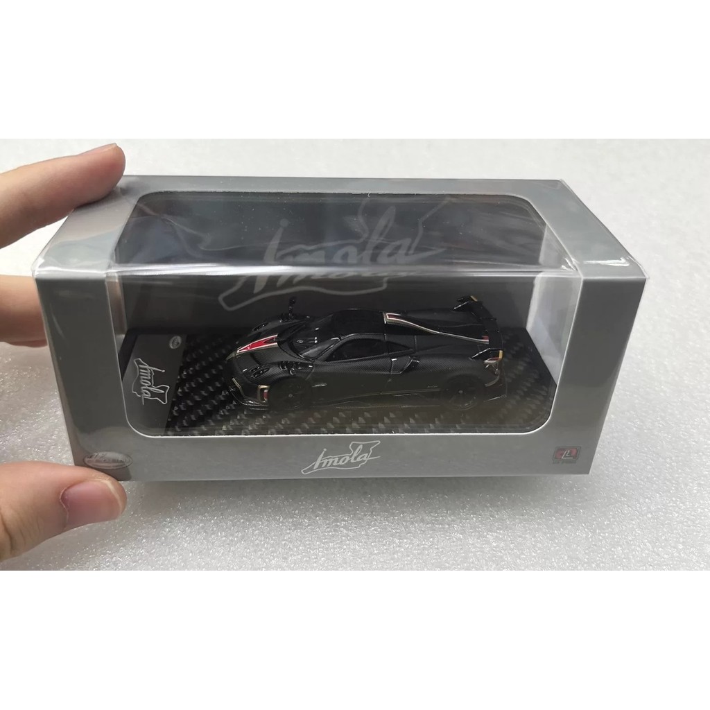 [คลังสินค้าพร้อม Orphan] LCD 1/64 Pagani Imola Black Carbon Alloy Car Model, Black Tail Brand New ยั