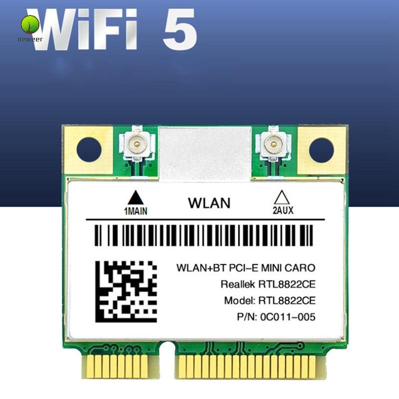 Super 1 ชิ้น RTL8822CE WiFi Card 1200Mbps WiFi Card Mini PCIe Bluetooth 5.0 รองรับแล็ปท็อป/PC 10/11