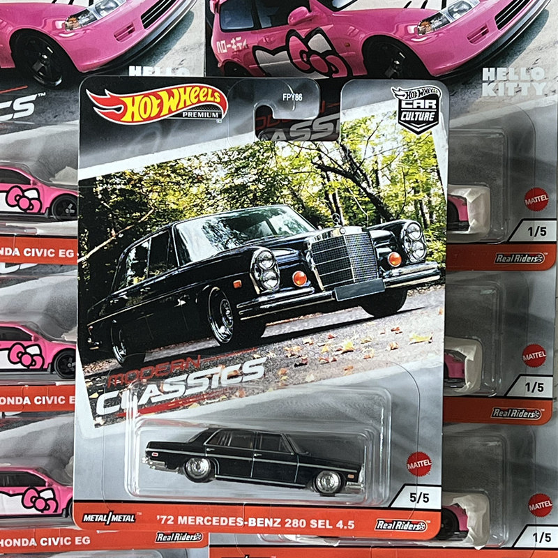 [โมเดลรถขายดี] Hot Wheels Car Culture Hyundai Classic Set Mercedes-Benz 280 Honda Civic eg Volkswage