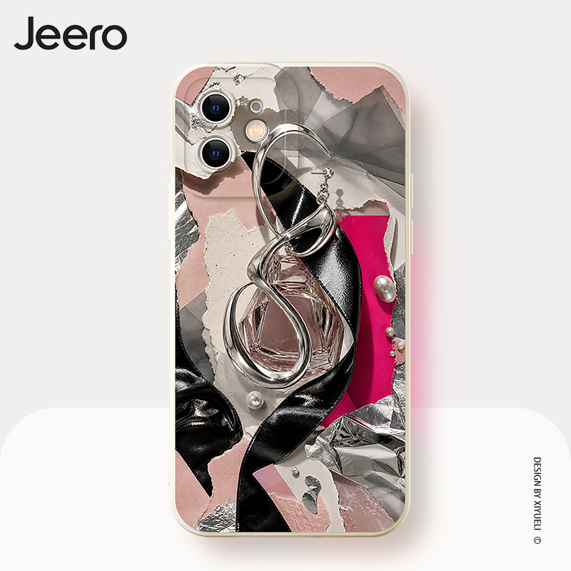 Jeero เคสไอโฟน เคสนุ่มกันกระแทก ภาพวาดสีน้ำมันผู้หญิง ศิลปะนามธรรม เคสโทรศัพท์ for iPhone 18 17 Air 