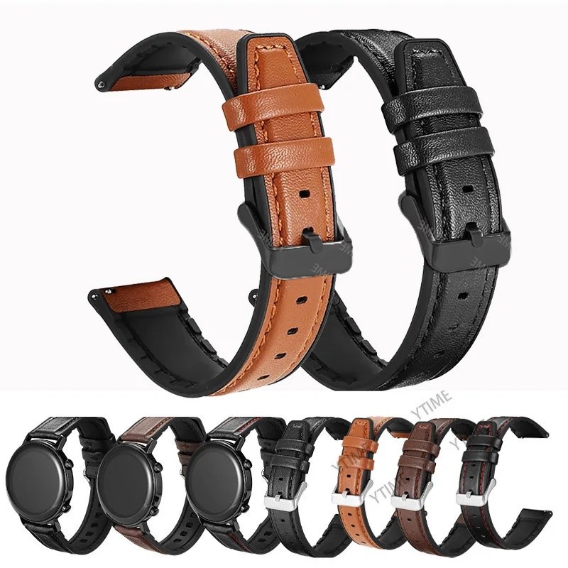 22 มม.ซิลิโคนหนังสําหรับ Amazfit GTR 47 มม./GTR2/2e/4/3/3 Pro สร้อยข้อมือสําหรับ Amazfit Balance/bip