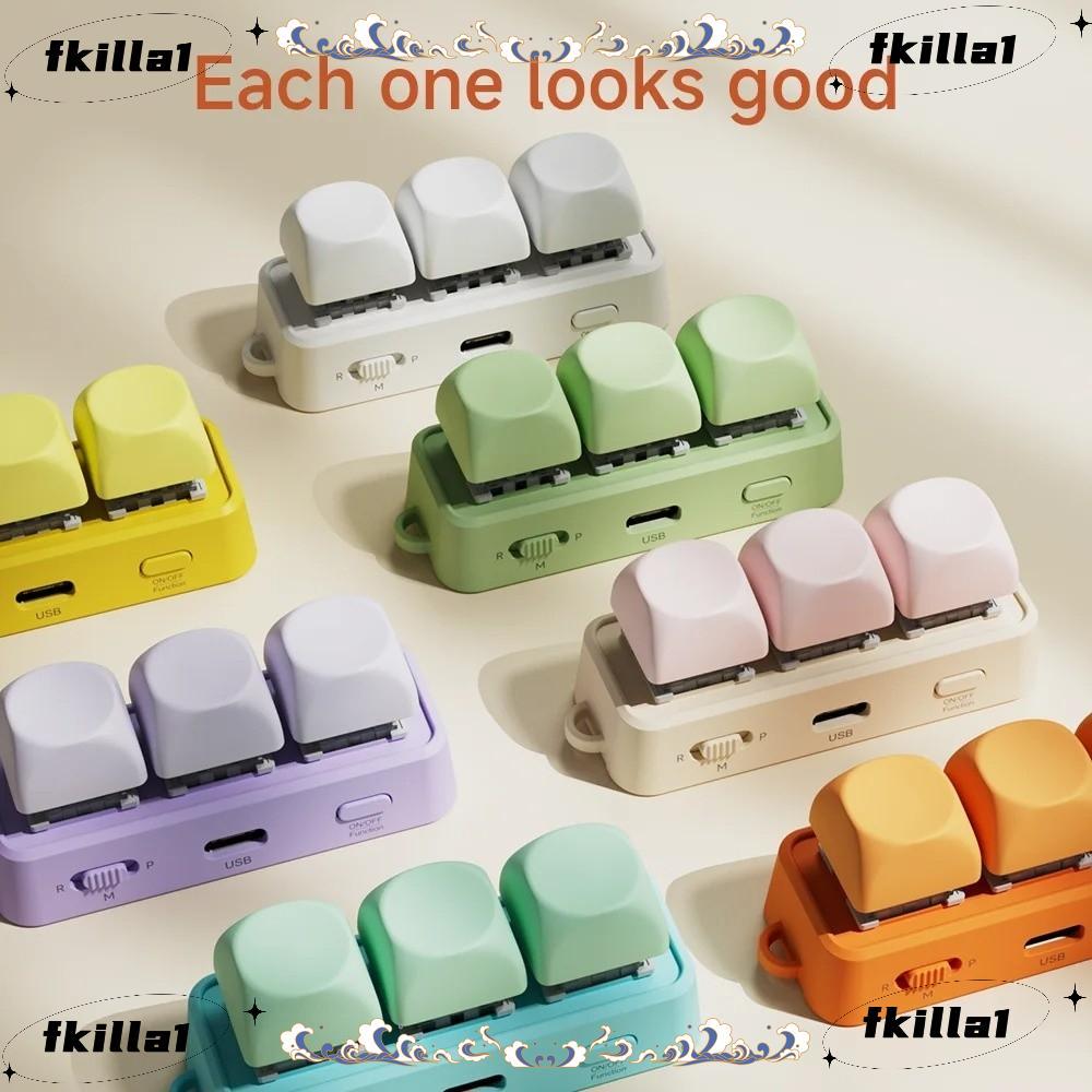 FKILA อุปกรณ์พลิกหน้าคีย์บอร์ด 3 ปุ่ม พกพาสะดวก รองรับ EBook, วิดีโอสั้น, PPT และ PDF สําหรับพลิกหน้
