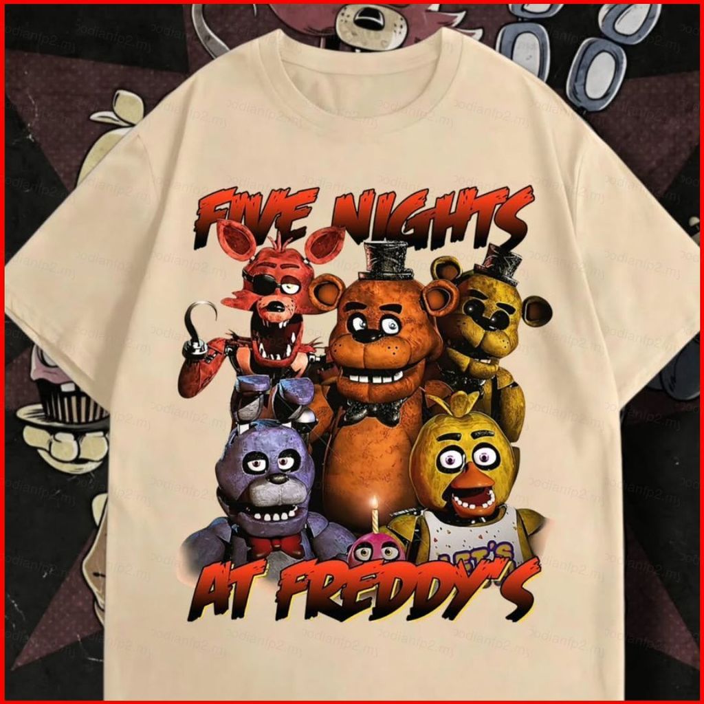 PDF2 Five Nights At Freddy 2 Five Nights At Freddy ฤดูร้อนนุ่มเสื้อยืดอะนิเมะแขนสั้นด้านบน
