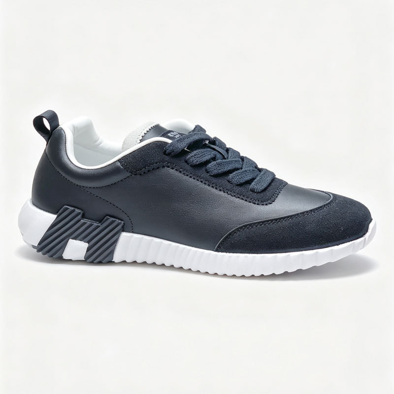 HERMES HERMES Bouncing Low-Top Casual รองเท้าเย็บผ้าน้ําหนักเบารองเท้าผ้าใบระบายอากาศอินเทรนด์ Retro