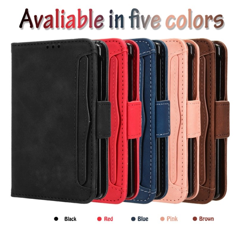 สําหรับ Samsung Galaxy Z พับ 8 กว้าง Fold8 Ultra 5G กระเป๋าสตางค์หนังพรีเมี่ยมหนัง Multi-card slot ส