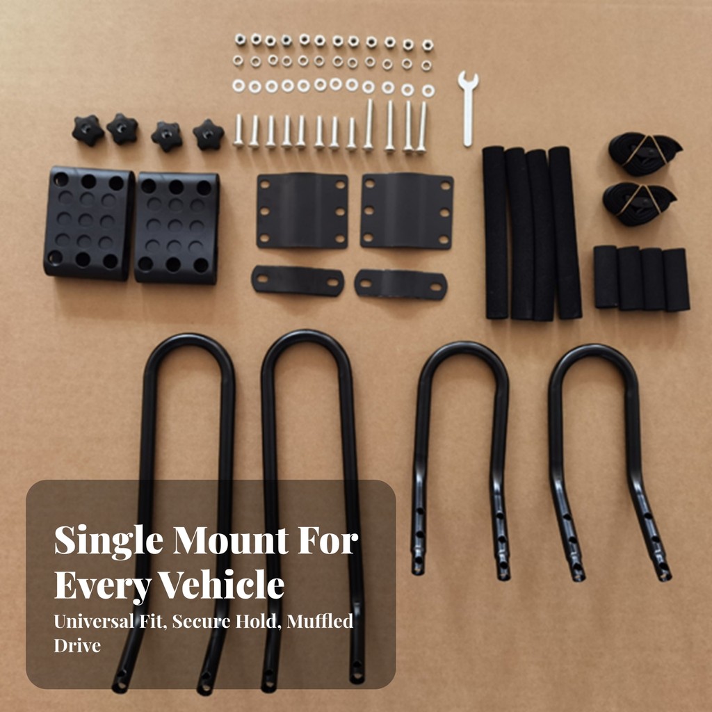 Kayak Rack พร้อมอุปกรณ์ติดตั้ง Heavy-Duty Kayak Carrier Rack โฟม Padding Kayak Carrier ยาวนานลื่น