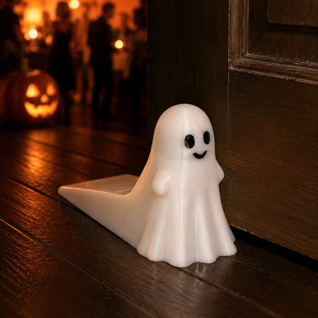3D พิมพ์ Ghost Door Stopper PLA น้ําหนักฮาโลวีนตกแต่งบ้านสําหรับงานปาร์ตี้ห้องนอน