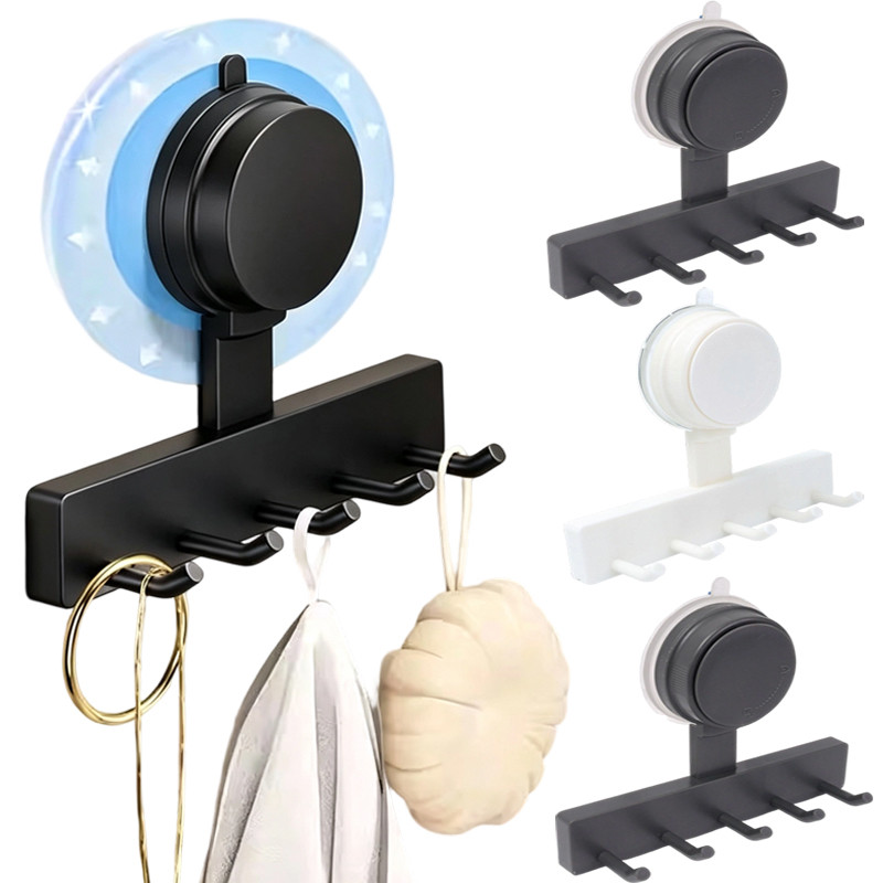 ชั้นวางตะขอแขวนผนังแบบดูดอเนกประสงค์-ที่แขวนสําหรับงานหนักแบบไม่มีหมัดสําหรับเครื่องใช้ในครัวผ้าขนหนูในห้องน้ํา