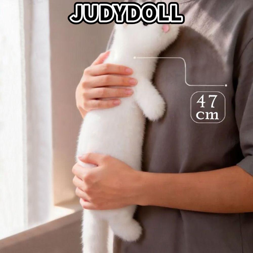JUDYDOLL หมอนตุ๊กตา Ferret, Soft Plush Fluffy Texture ตุ๊กตา Ferret ของเล่น,สร้างสรรค์น่ารัก Express