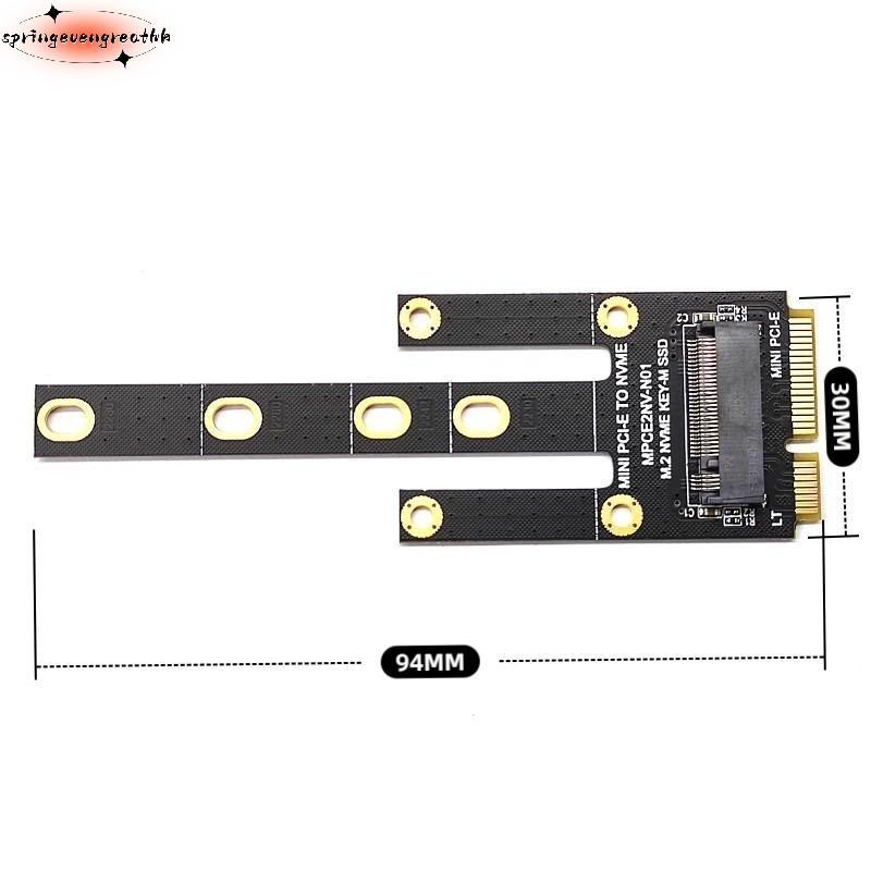SPING Mini PCI-E เป็น NVME SSD แปลง Riser การ์ด Easy Setup Stable Transmission สําหรับ Gamer PC ขยาย