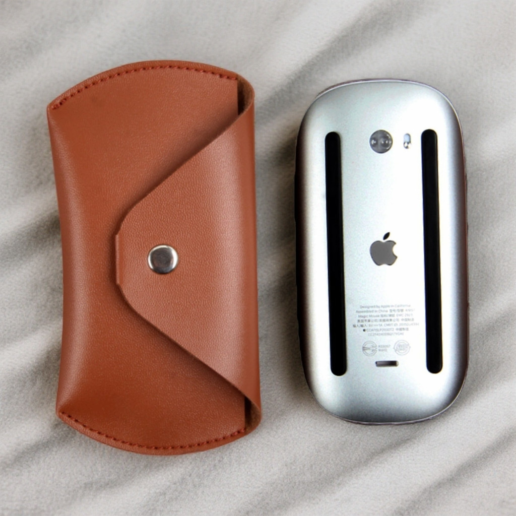 เหมาะสําหรับ Apple Magic Mouse Magic Mouse2 Lambskin Magnetic Buckle Storage Case ผู้ผลิตซองหนังป้อง