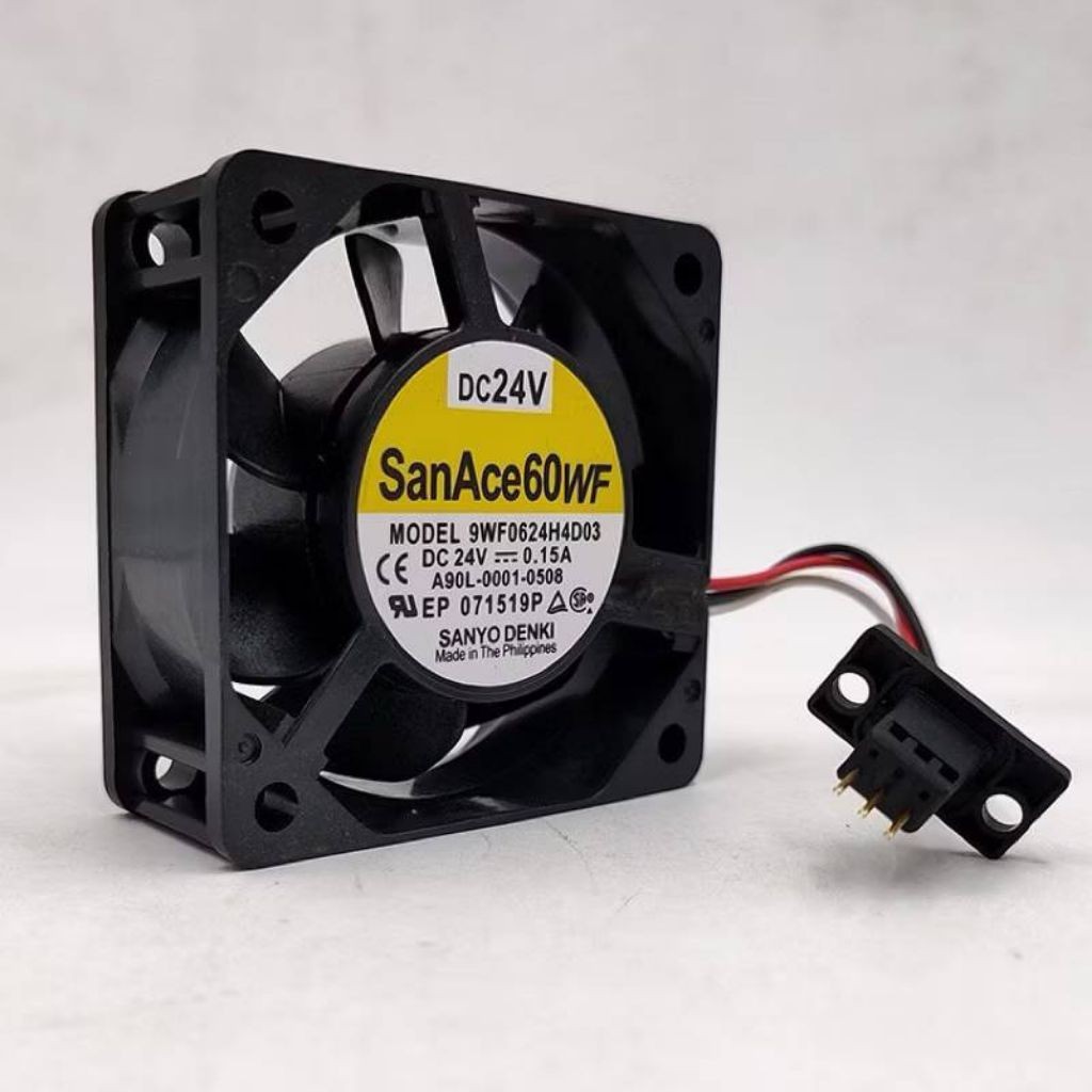 พัดลม ขนาด 60*60 SanAce60WF MODEL 9WF0624H4D03 C C DC 24V : 0.15A NEP 071519P A90L-0001- 0508 พัดลม2