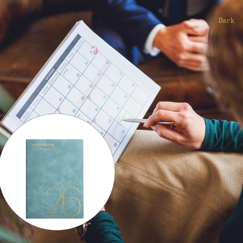 Dark A 5 2026 Schedule Planner Weekly Planner ปฏิทิน Planner โรงเรียนอุปกรณ์สํานักงาน