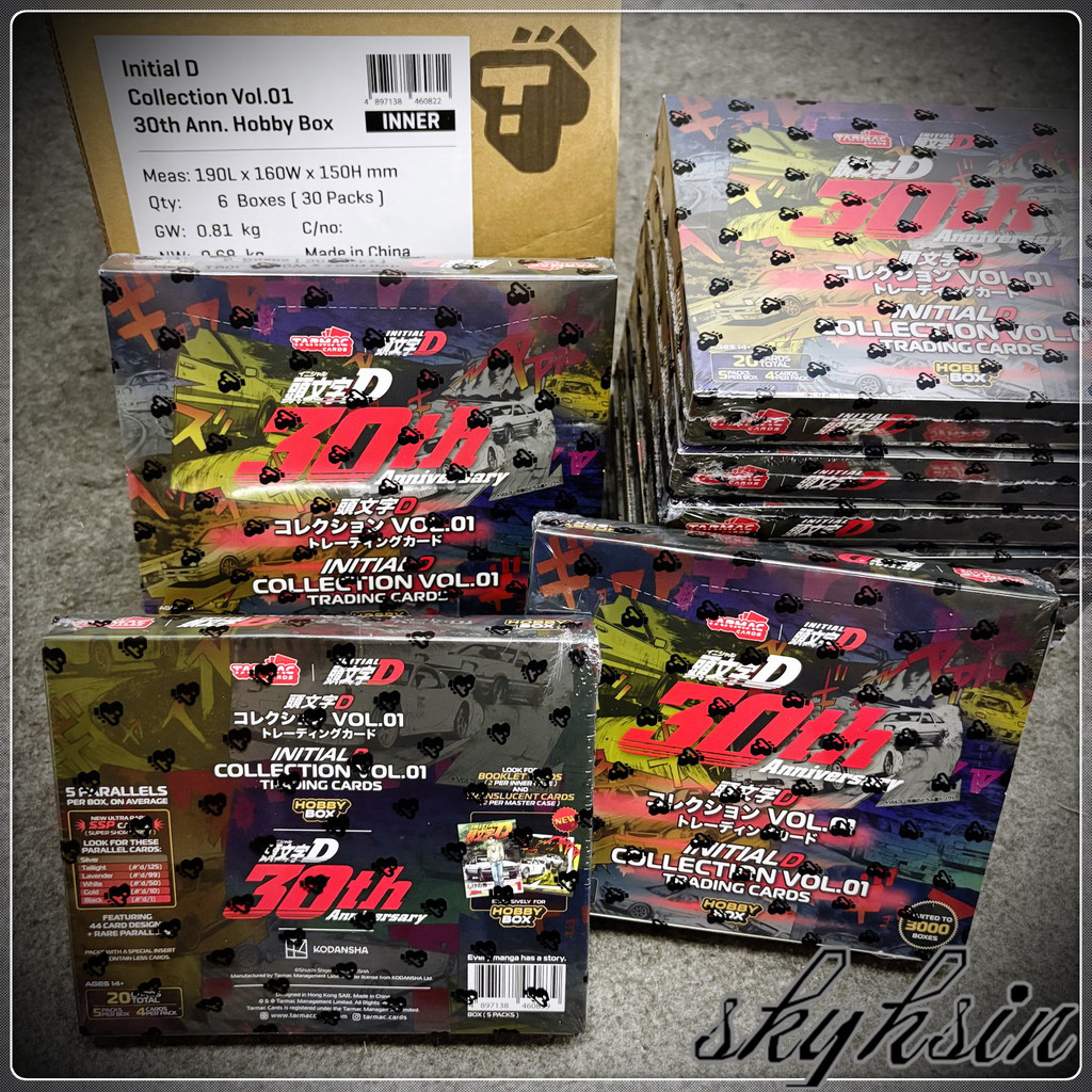 2026 TARMAC Initial D Collection Card Hobby Box 30th Anniversary Initial D Collection Card