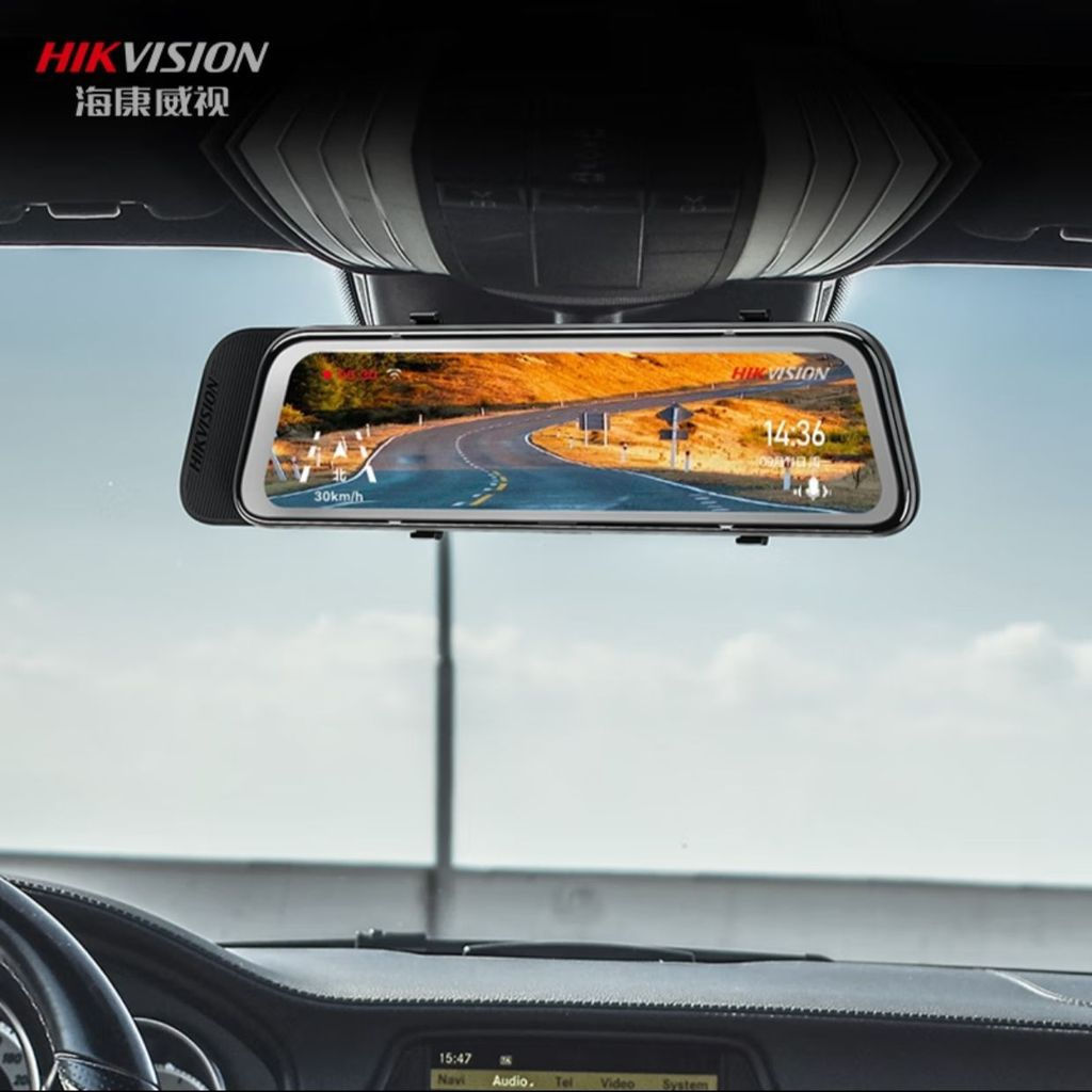 Hikvision N6 + 1296P HD Starlight Night Vision ด้านหน้าด้านหลังเครื่องบันทึกการขับขี่ Dual Recording