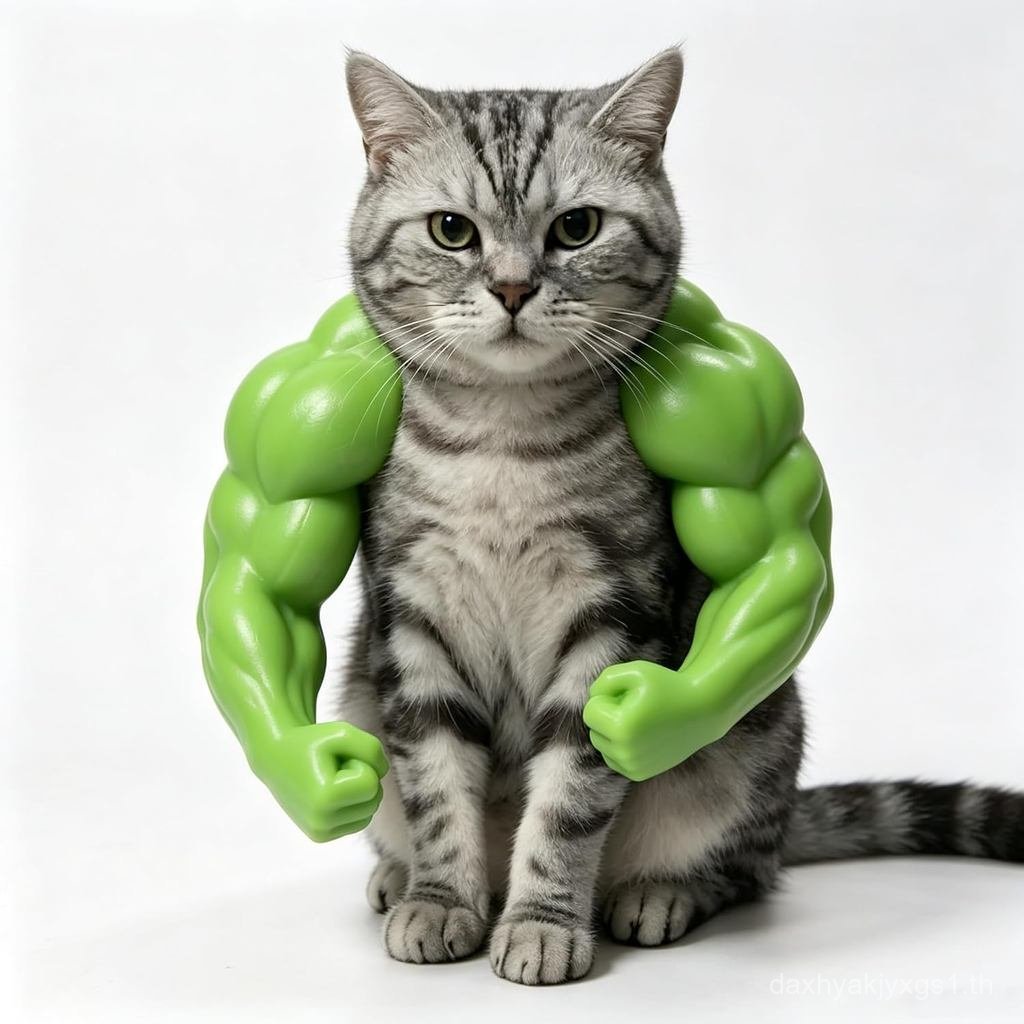 MeowsclesArms-MeowscleFitBuffArms,สีเขียว|ตลกArmsCostePr,3Dพิมพ์Glossyกล้องส่องทางไกลBicepsคออุปกรณ์