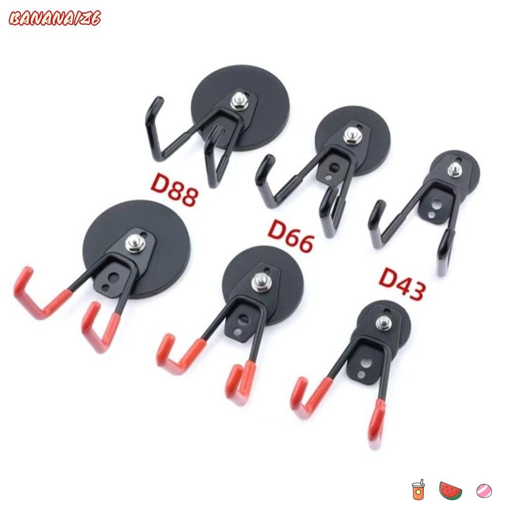 BANANA1Z6 ตะขอโรงรถ, Wall Mount Anti Slip Strong ตะขอแม่เหล็ก, 43 มม. 66 มม. 88 มม.โหลด-Bearing Magn